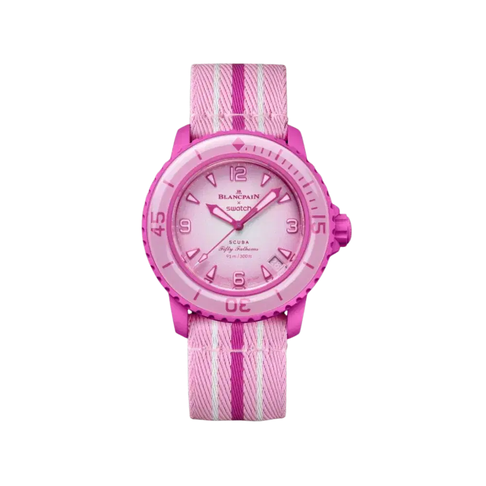 Blancpain x Swatch Bioceramic Scuba Fifty Fathoms Collection Pink Ocean
