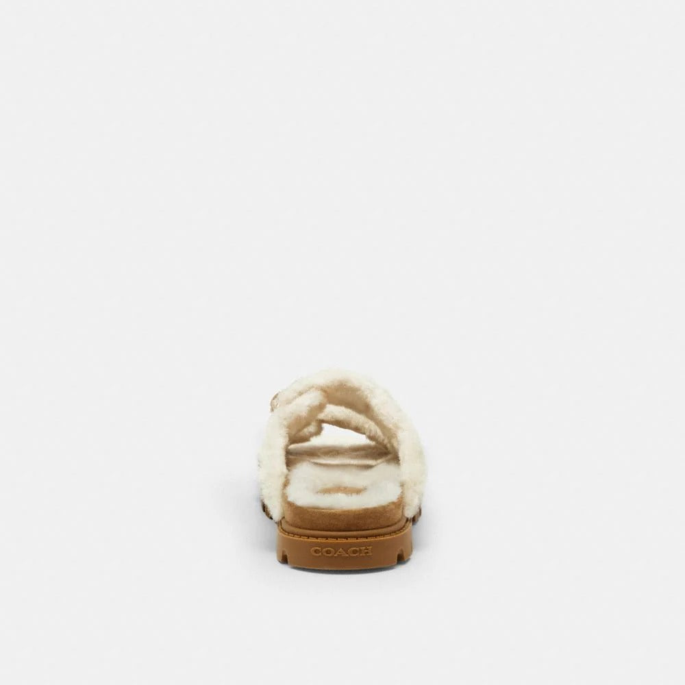 Coach Two Band Sport Slide In Signature Suede Tobacco