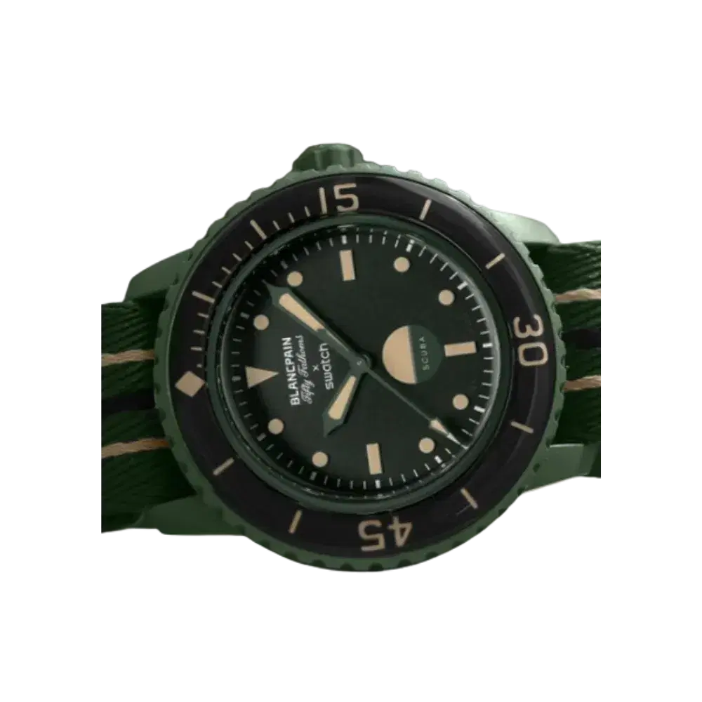 Blancpain x Swatch Green Abyss Scuba Fifty Fathoms Dive Watch