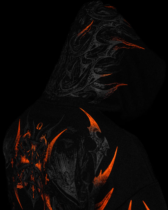 Breathe Divinity Berserker Oversized Zip-up Hoodie [SCORCH]