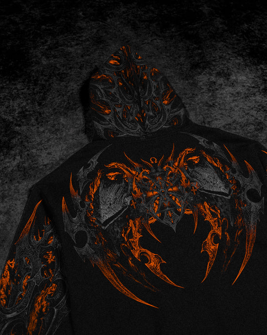Breathe Divinity Berserker Oversized Zip-up Hoodie [SCORCH]