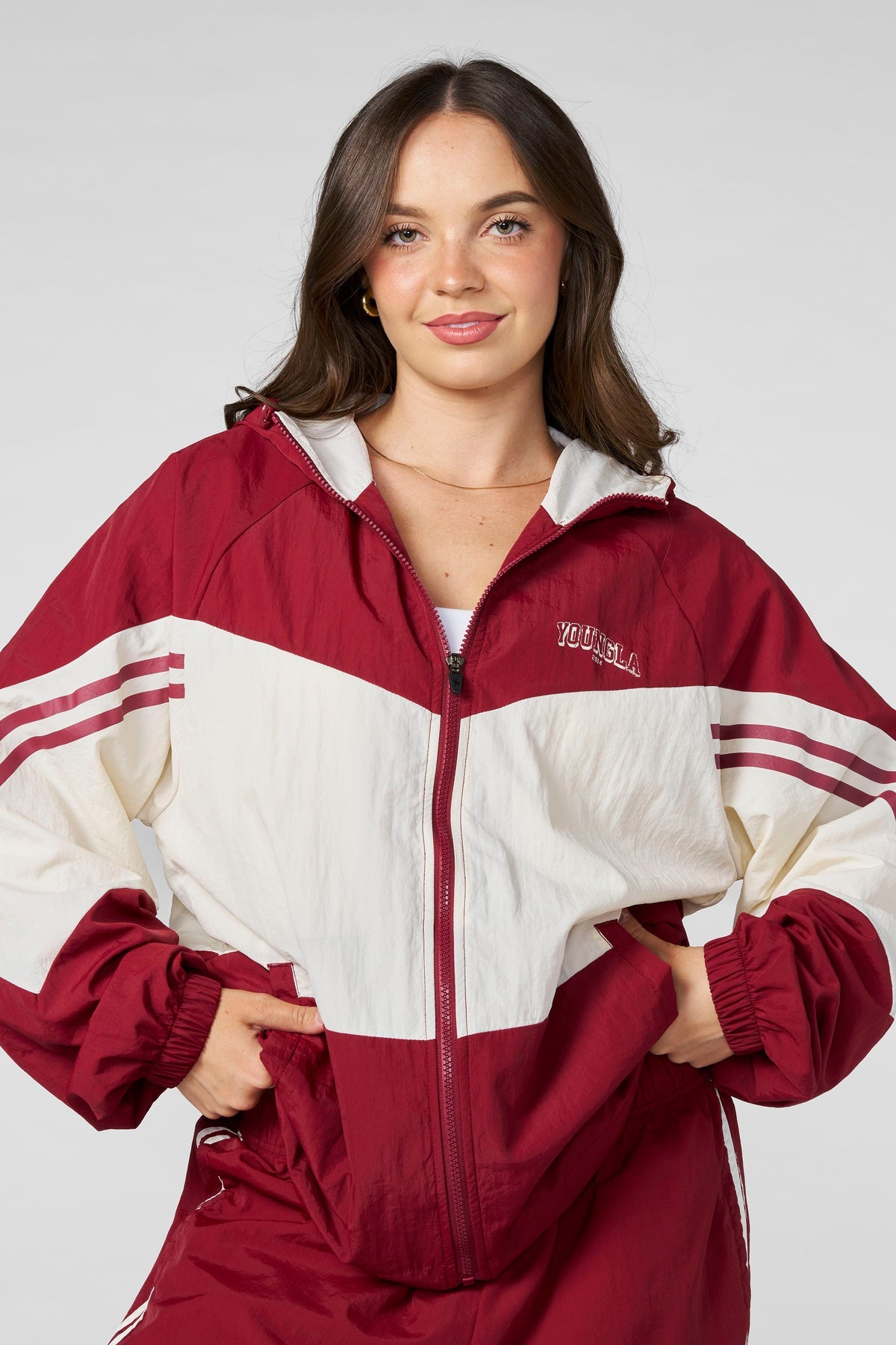 Young La W5166 - Vintage Windbreaker 'Burgundy'