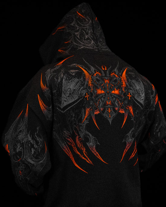 Breathe Divinity Berserker Oversized Zip-up Hoodie [SCORCH]