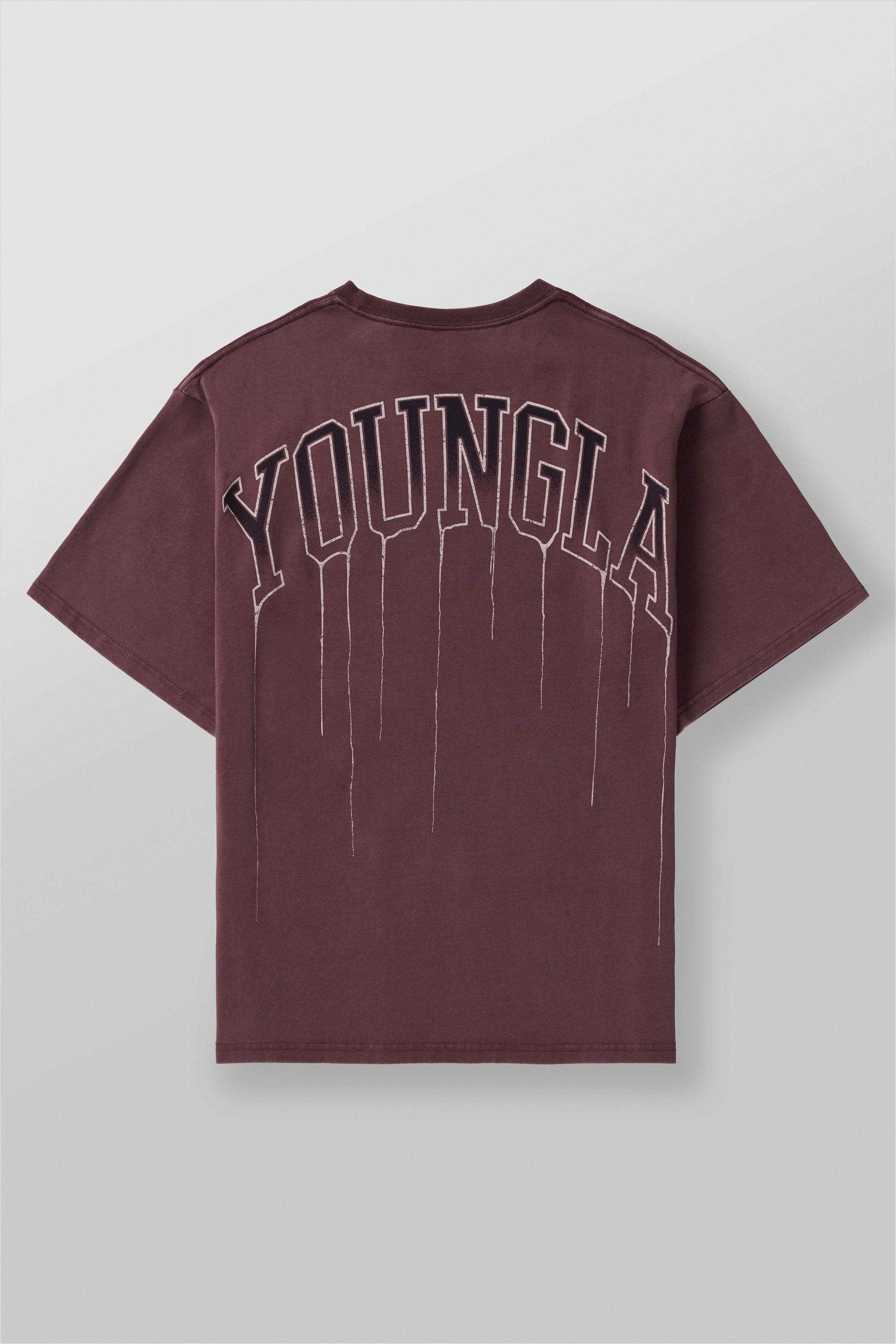 Young La W428 - Drip Oversized Tee 'Grape Wash'